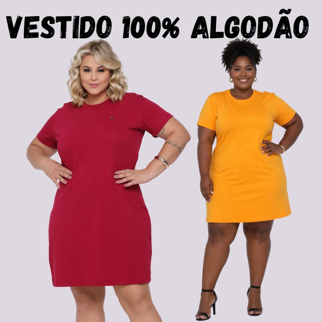 Camisão Feminino Vestido Básico Vestido Confortável Vestido Algodão