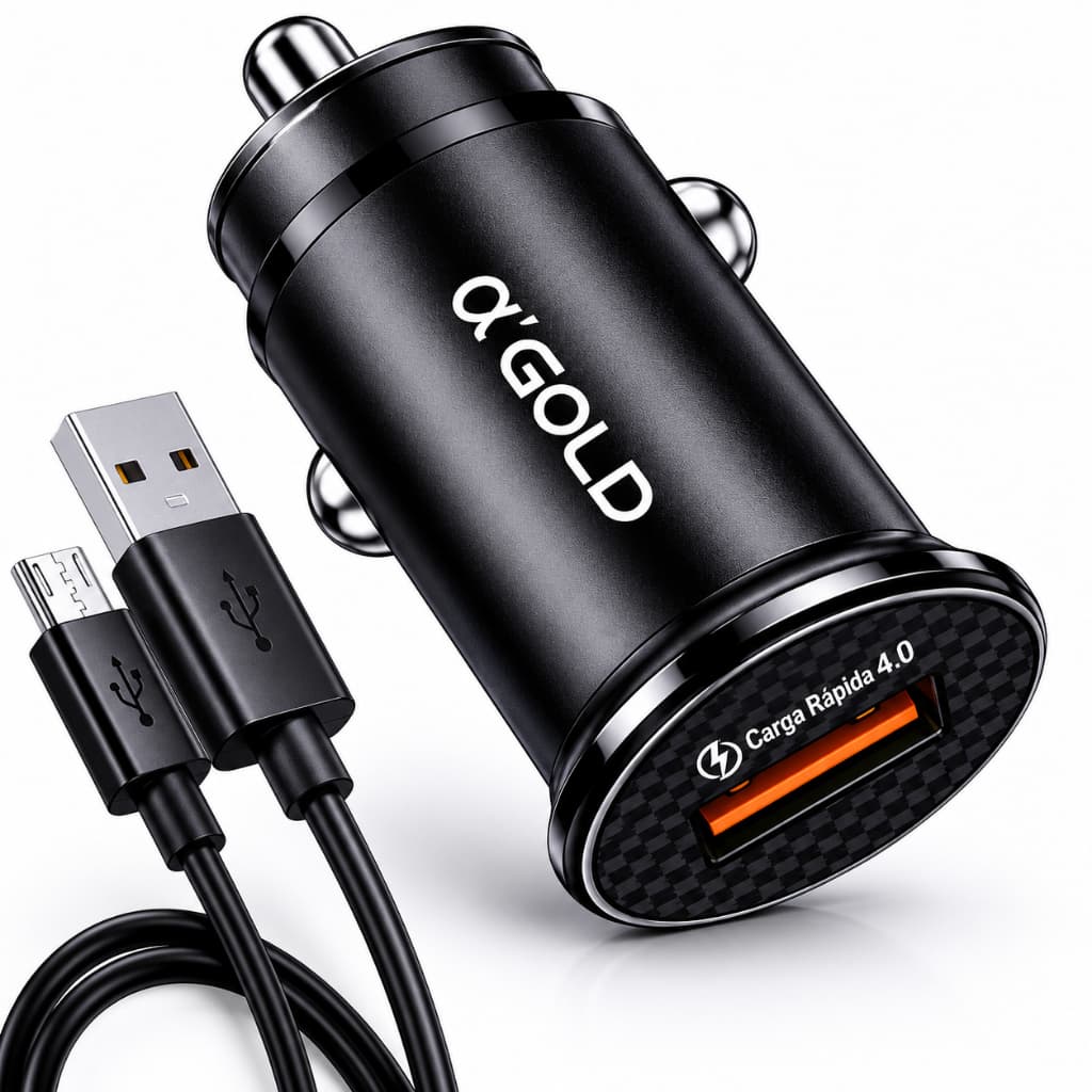 Carregador Veicular Micro USB V8 20W A'Gold CJ04-1