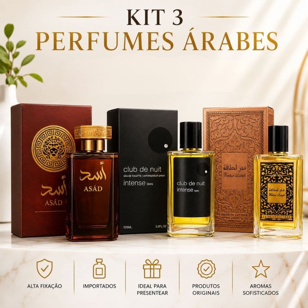 kit 03 perfumes masculino importados 50ml amadeirado cheirosos