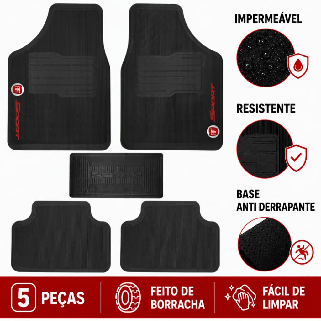 Jogo Tapete de Borracha automotivo fiat Siena