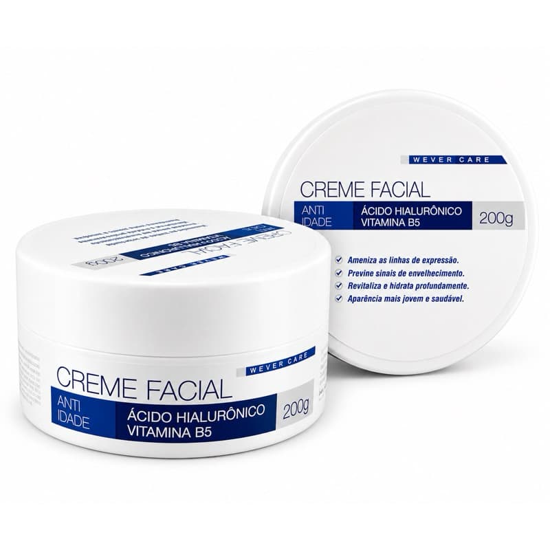 Creme Facial  Wever Cosmeticos Anti-Idade Ácido Hialurônico + Vitamina B5 200g