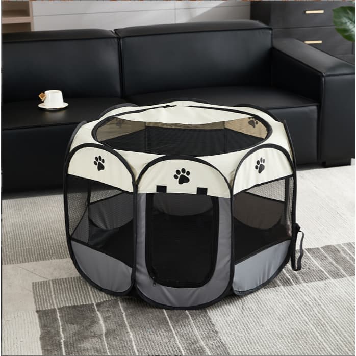 Cercado Pet Dobrável Casinha De Cachorro Grande 8 Lados Portátil Berçário Grade Para Gato