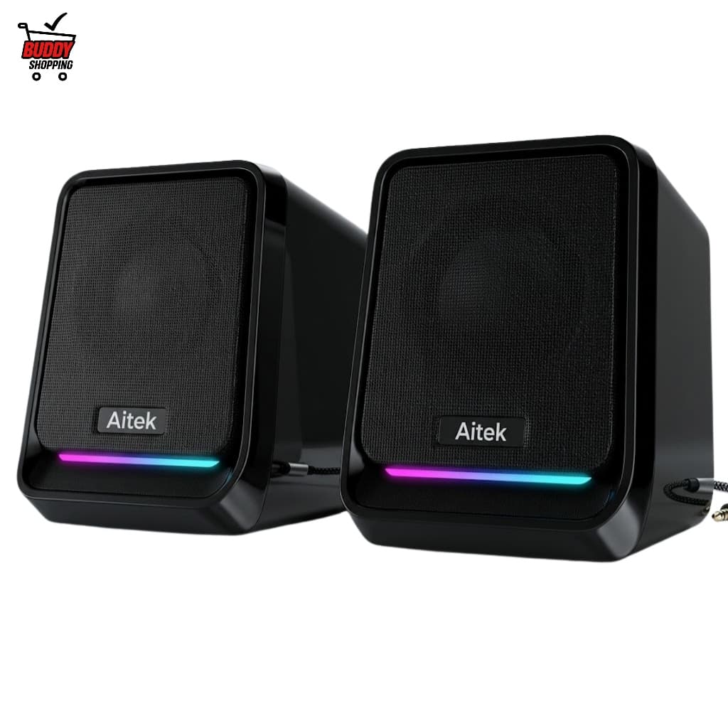 Caixa de Som Gamer RGB para Computador PC Notebook Estéreo 360 Graus Potente 10W P2 USB Premium