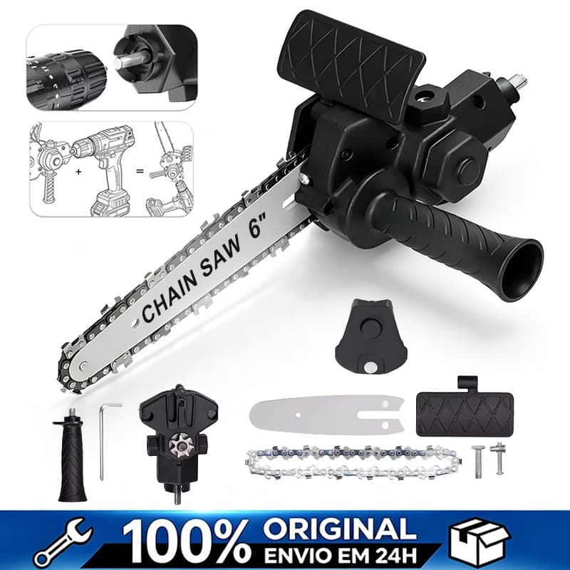 4/6 Polegadas Adaptador Portátil Motosserra para Furadeira e Parafusadeira