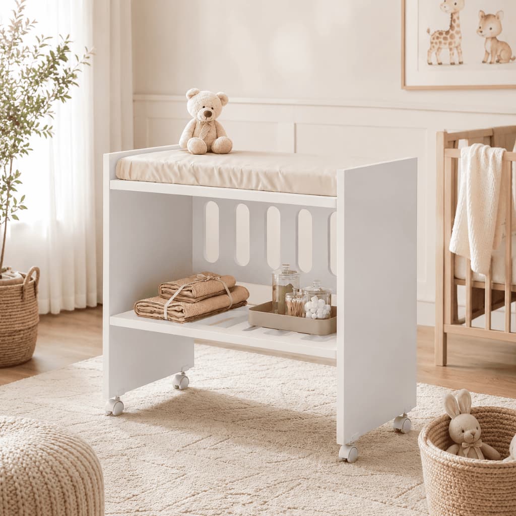 Trocador de Fraldas 2 x 1 mini berço  bebe baby quarto recém nascido Portátil multifuncional útil