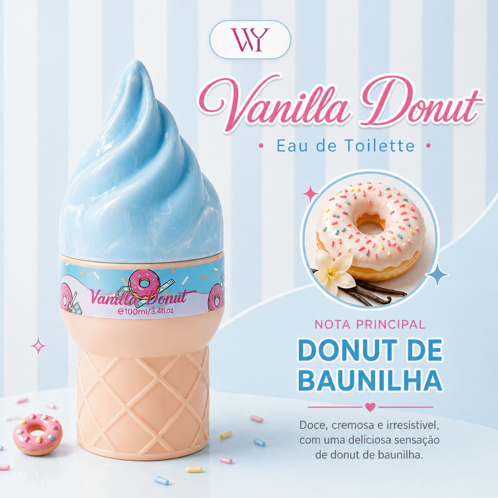 Perfume Importado WY-ICE CREAM  Vanilla Donu 100ML Feminino Cheiro De Donut