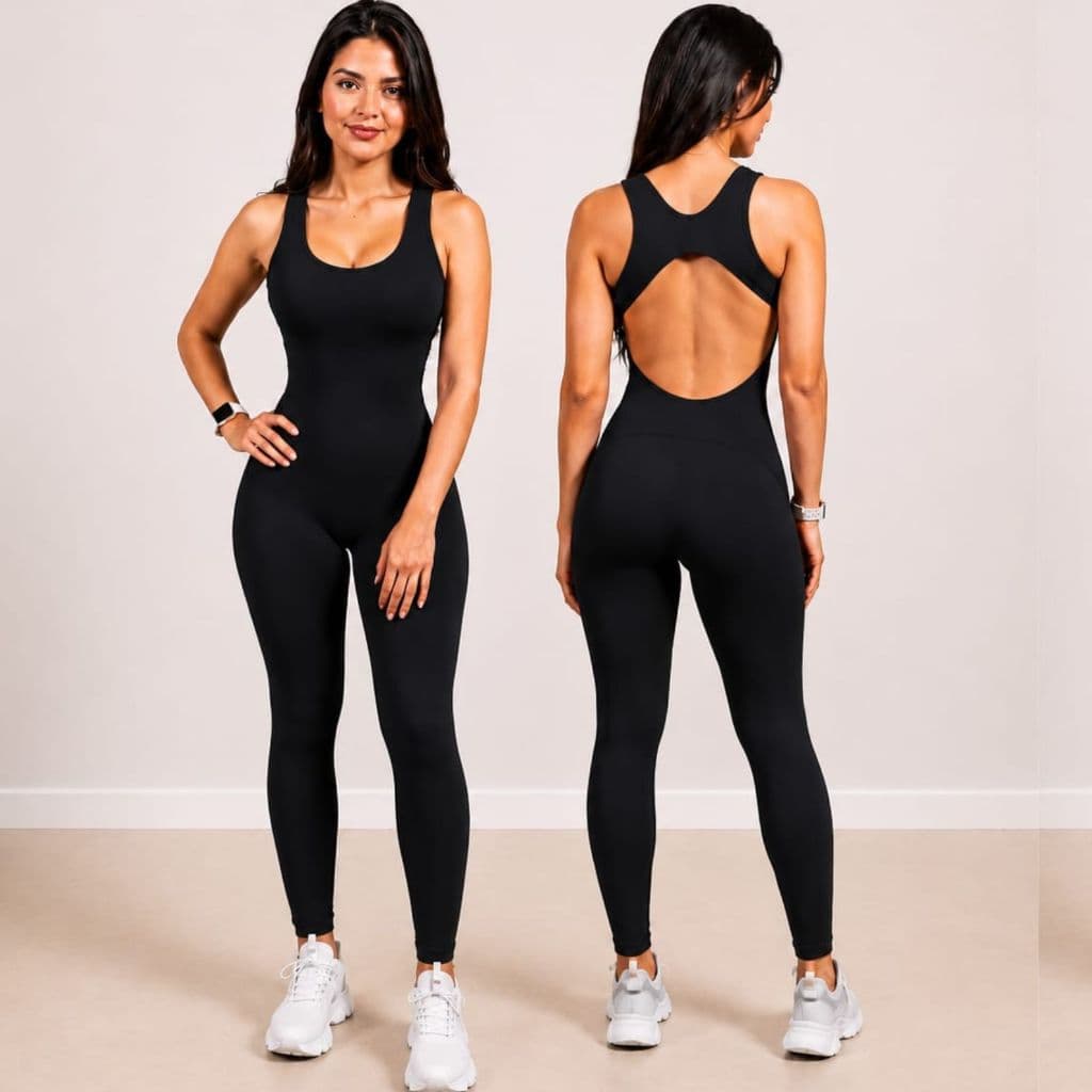 Macacão Feminino 100% Zero Transparência Empina Bumbum Macacao De Treino  Roupas De Academia Poliamida fitness Sport