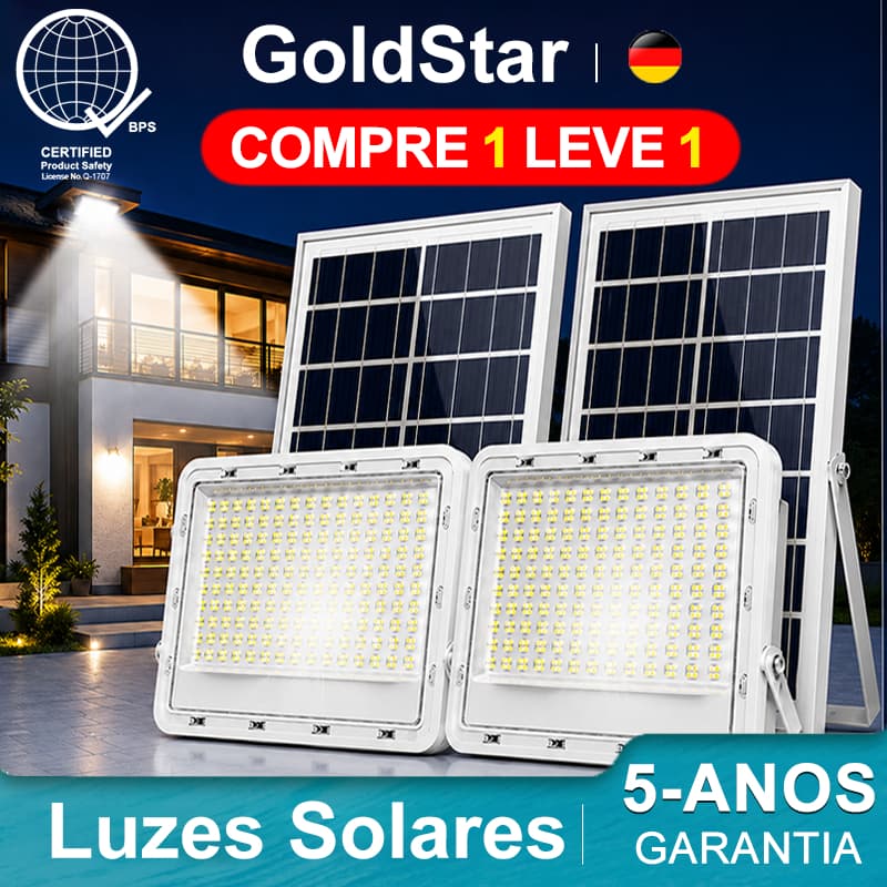 GoldStar 10000W lâmpada solar Led Refletor Externa Holofote Luminária Solar Luminaria Para Jardim