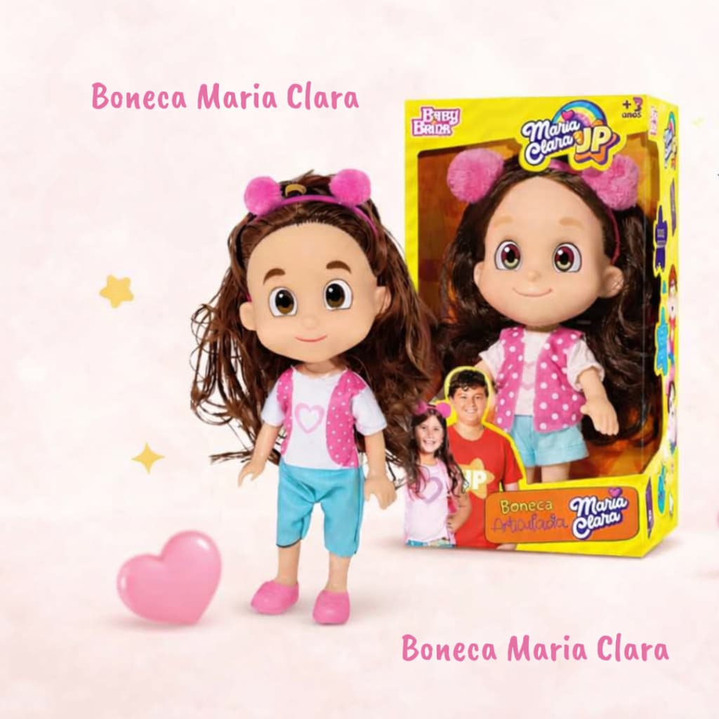 Maria Clara e JP Boneca Mini Brinquedo Infantil Articulada