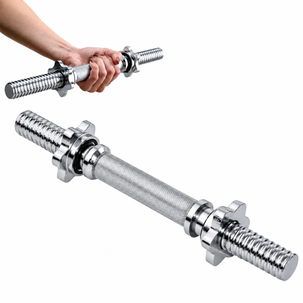 Barra halter 40cm Cromada | UNIDADE | biceps ombros academia treino em casa fortalecimento