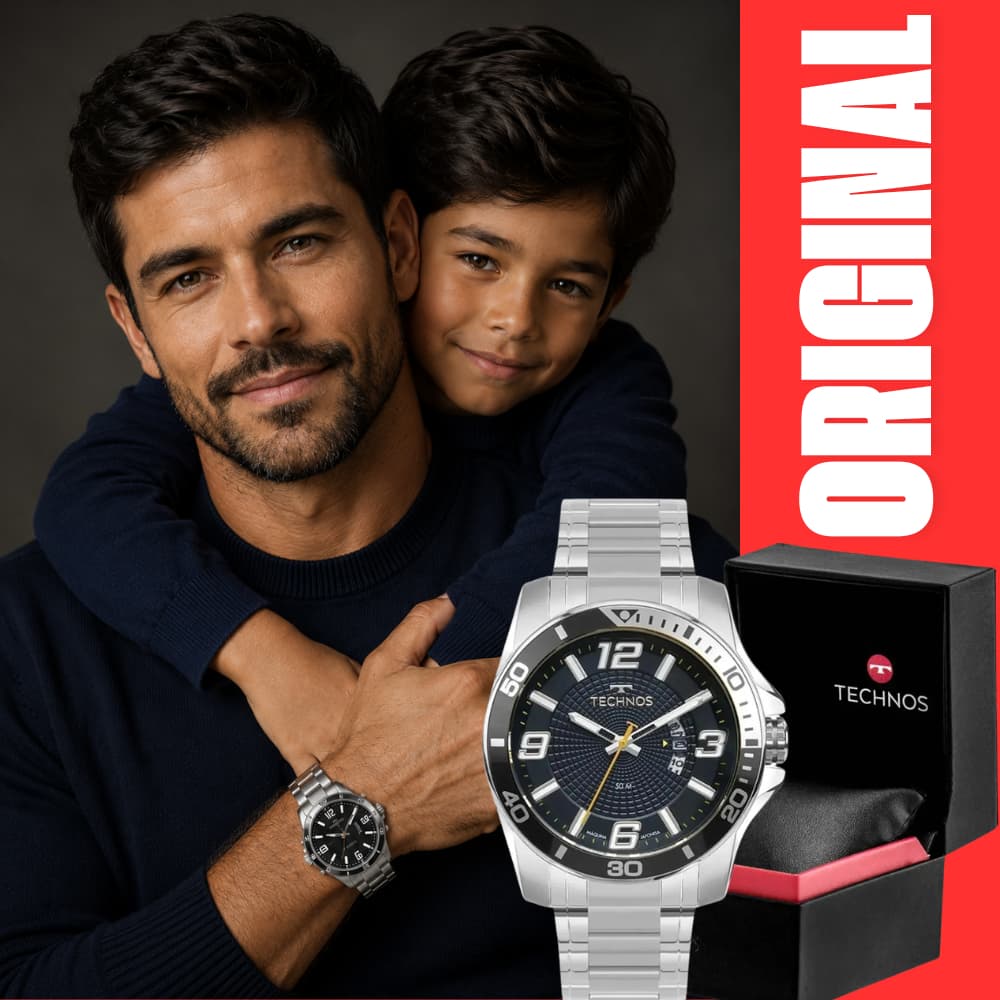 Relógio Technos Masculino Original Premium Nota Fiscal Garantia Oficial Dia dos Pais