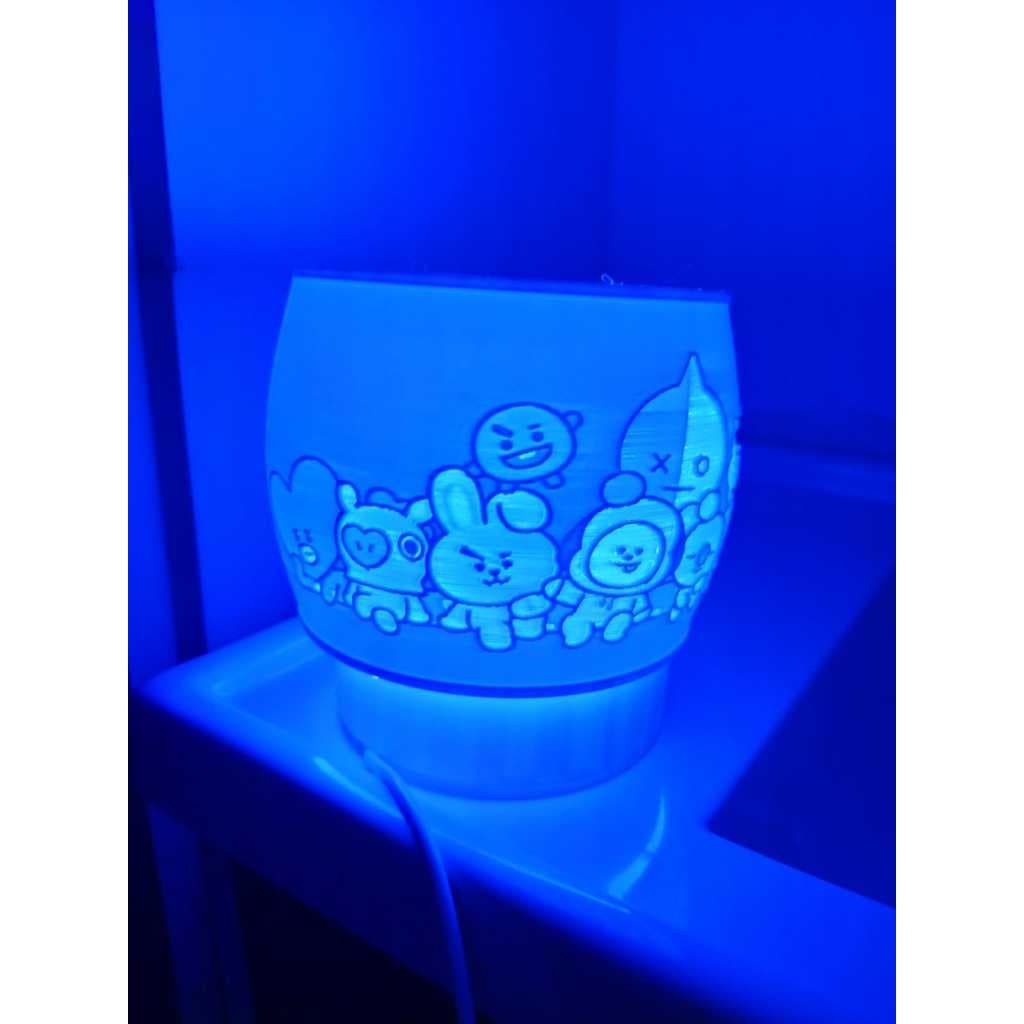 luminária BTS, luminária LED BTS, abajur BTS, decoração BTS, artigo de decoração BTS, presente para Army