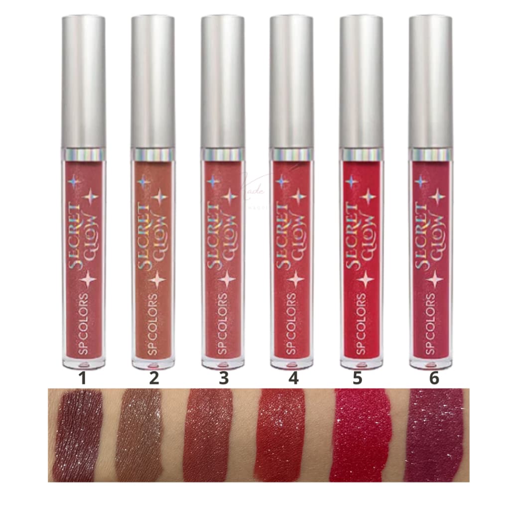 Batom Liquido Matte Com Glitter Brilho Secret Glow Sp Colors