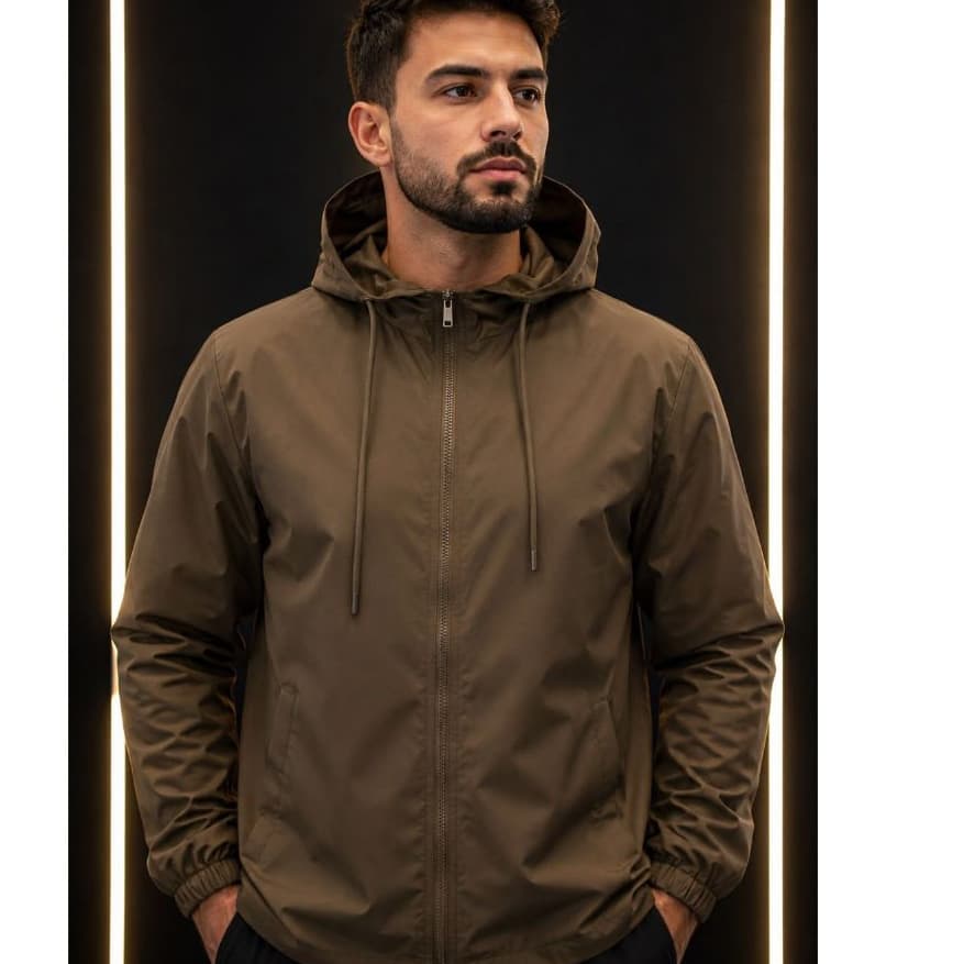 Jaqueta Esportiva Masculina Resistente à água Corta Vento Forrada
