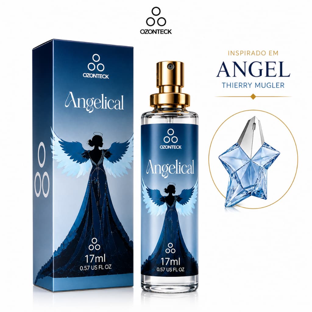 Ozonteck Perfume Angelical 17ml| Perfume importado| Feminino| Longa Duração| Original| Angel|