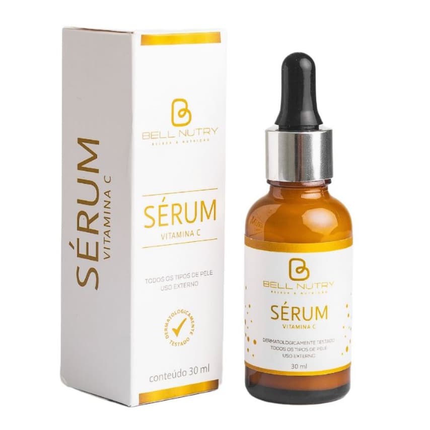 Sérum Facial com Vitamina C 30ml Clareia / Hidrata e ilumina - Bell Nutry
