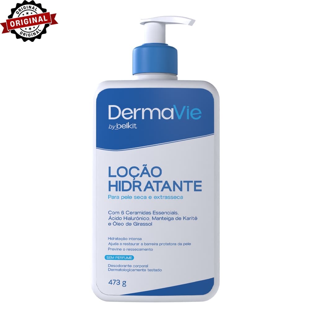 Creme Hidratante Corporal Dermatológico Sem Perfume 473ml DERMAVIE BELKIT | Para Peles Secas