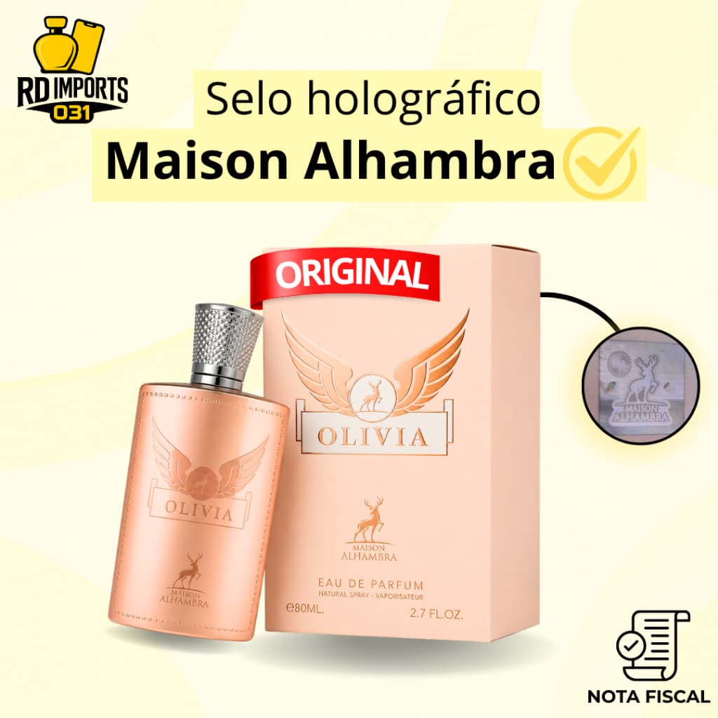 Perfume Árabe Olivia Maison Alhambra Edp 80ml Feminino Original Importado com Selo Holográfico