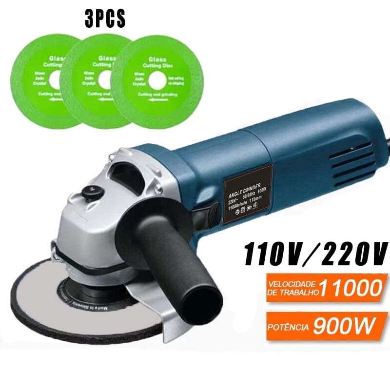 Esmerilhadeira Lixadeira Angular  900W 115mm 11000rpm  100V / 240V SS1