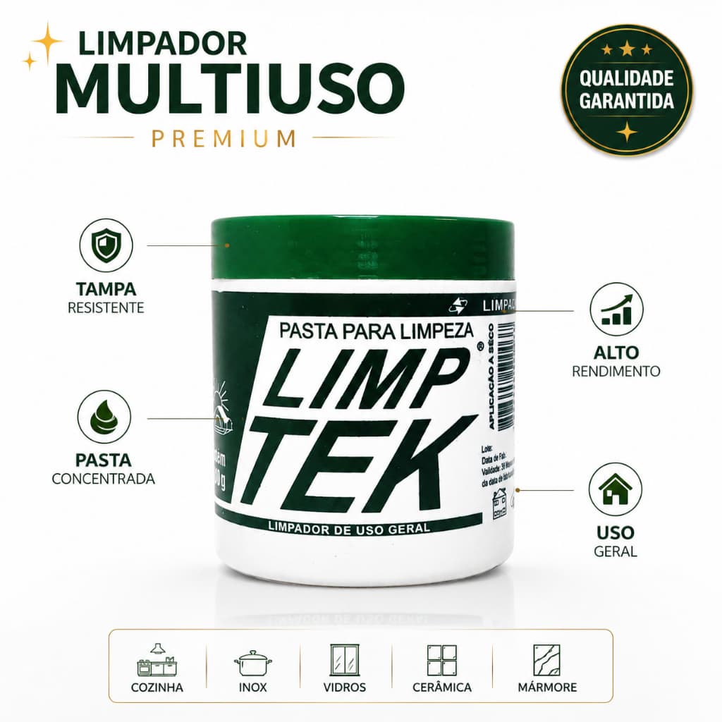 2 Limp Tek 500g Pasta Para Limpeza Profunda Lavagem A Seco Multiuso Carro Casa Computador
