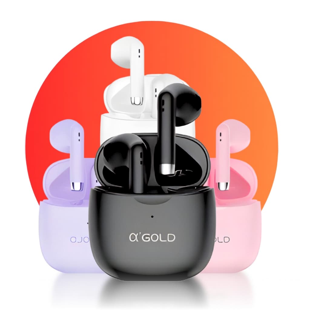 Fone De Ouvido Bluetooth A'Gold BA39 TWS Sem Fio Bluetooth 5.4 HI-FI IPX4 Smarth Toutch