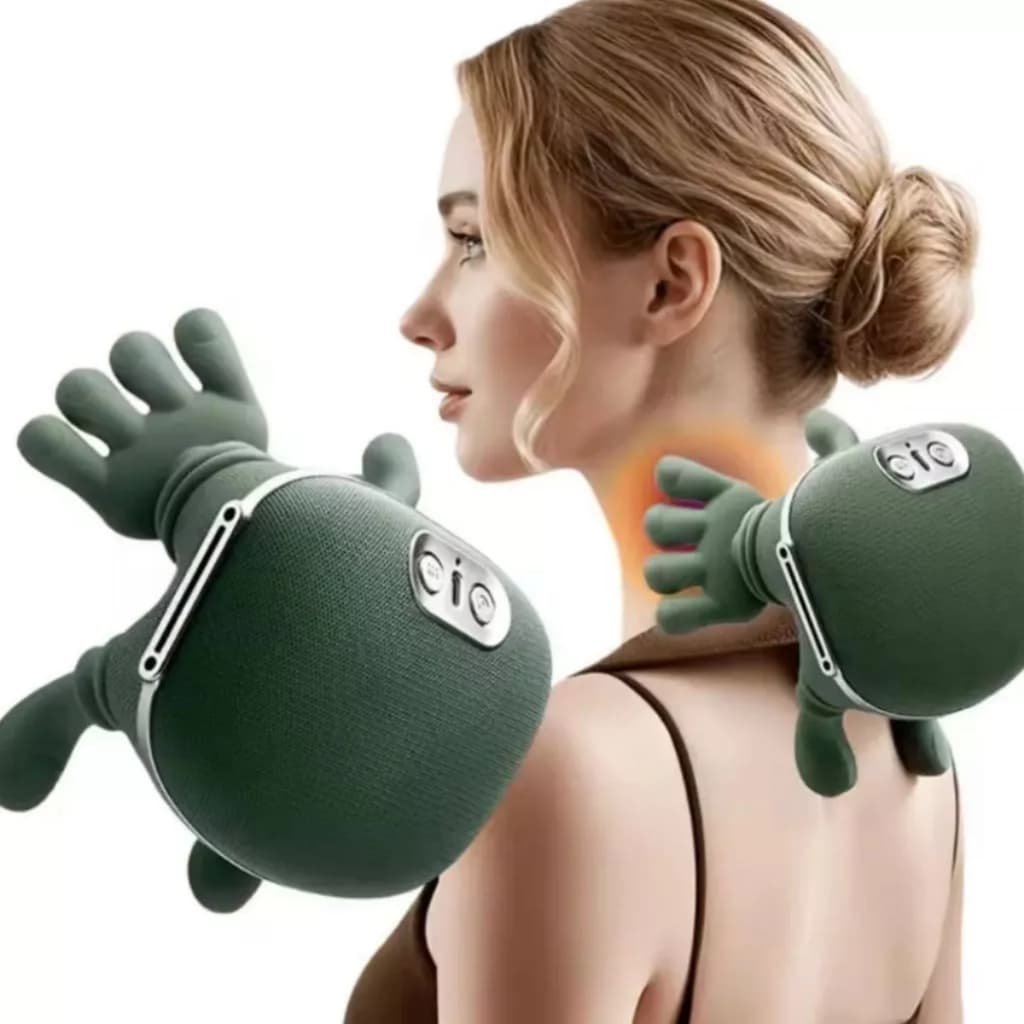 Massageador Pescoço Massagem Aquecimento 8 Pontos Relaxante Muscular Ombro Alívio Tensão Mãos