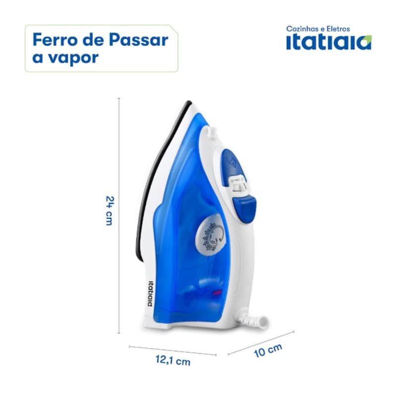 Ferro a Vapor Itatiaia 1200W Base Antiaderente 220ml 127V ou 220V