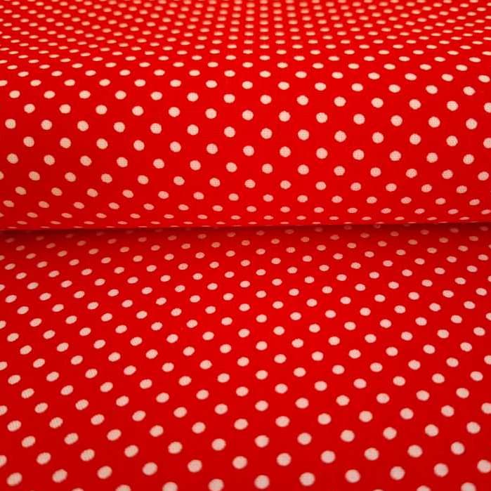 Tecido Tricoline Poá Vermelho 100% Algodão 50x150cm Costura Criativa Patchwork Artesanato