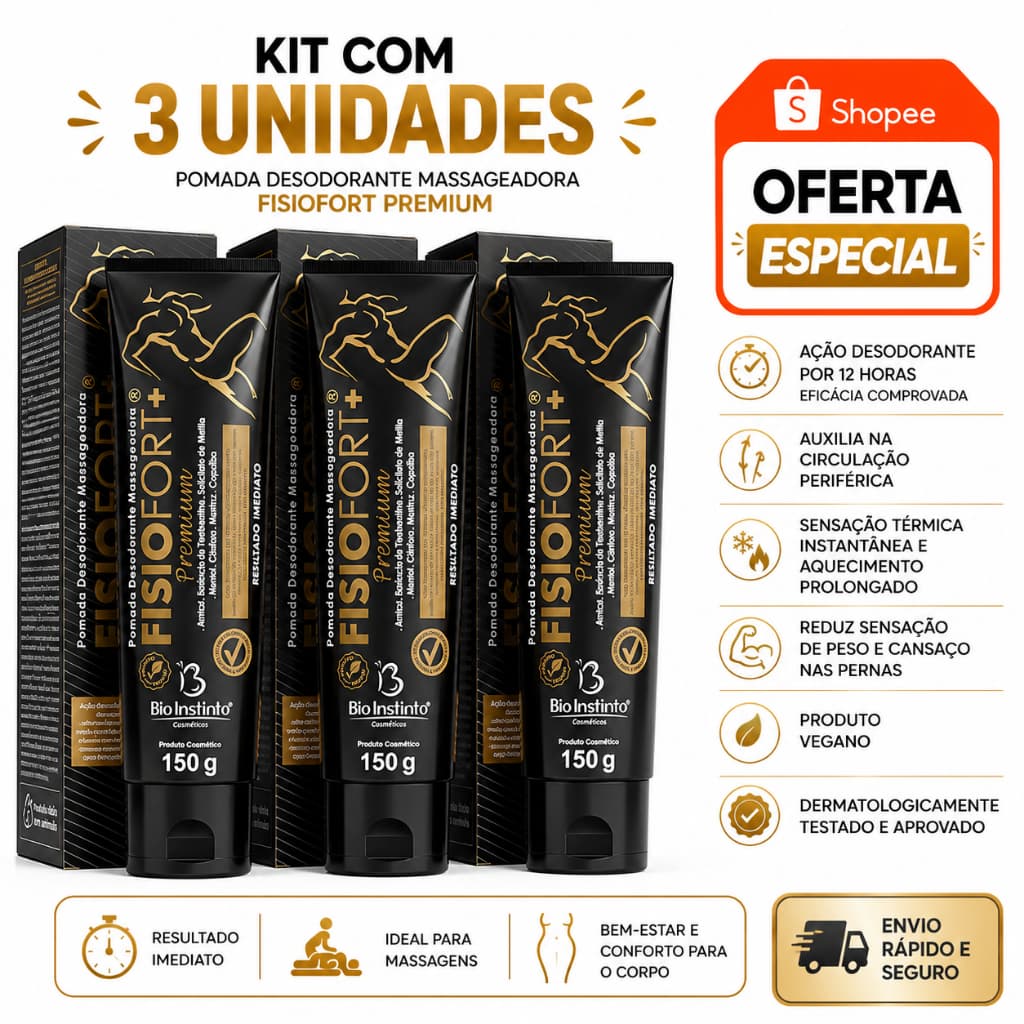 KIT  3-2 Fisiofort Premium Pomada massageadora 150 g