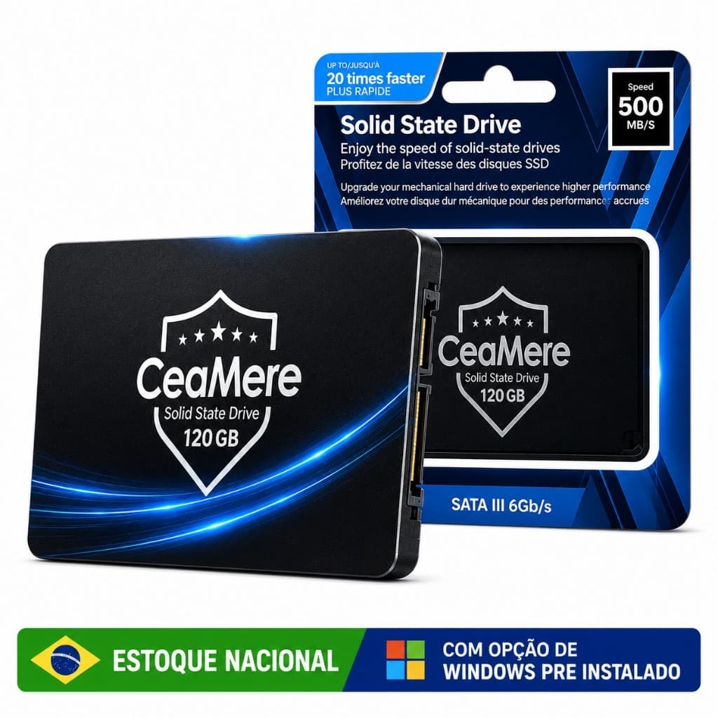 Ssd 64GB 120GB 128GB 240GB 256GB 500GB 512GB 1TB Sata 3 Pc Gamer / Notebook Lacrado Pronta Entrega