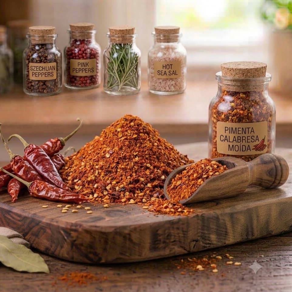 Pimenta Calabresa Moída Premium 100% Pura – Condimentos e Temperos JB