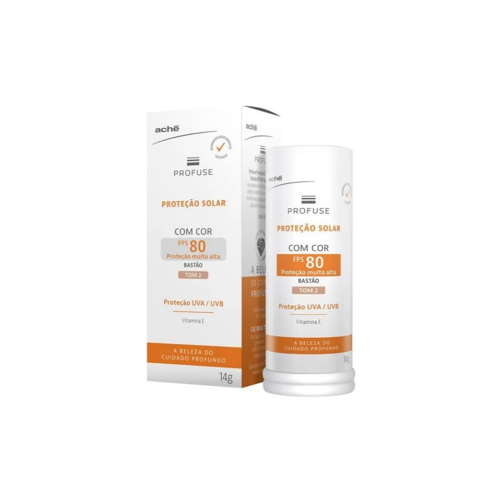 Profuse Protetor Solar Facial em Bastão FPS 80 com Cor Tom 2 14g
