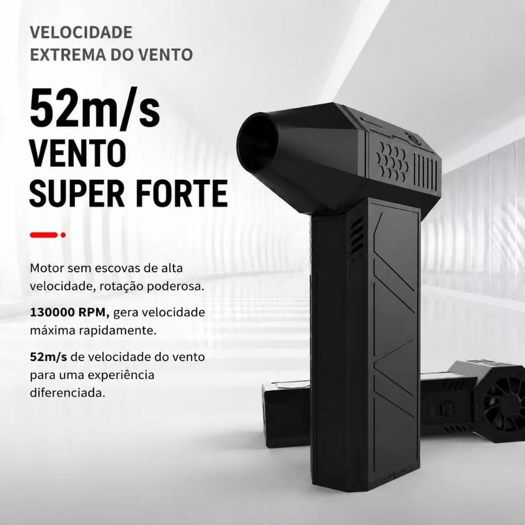 Soprador + Aspirador De Pó 2 em 1 De Ar Sem Fio Mini Turbo Super Poderoso De 130000 Rpm Ventilador