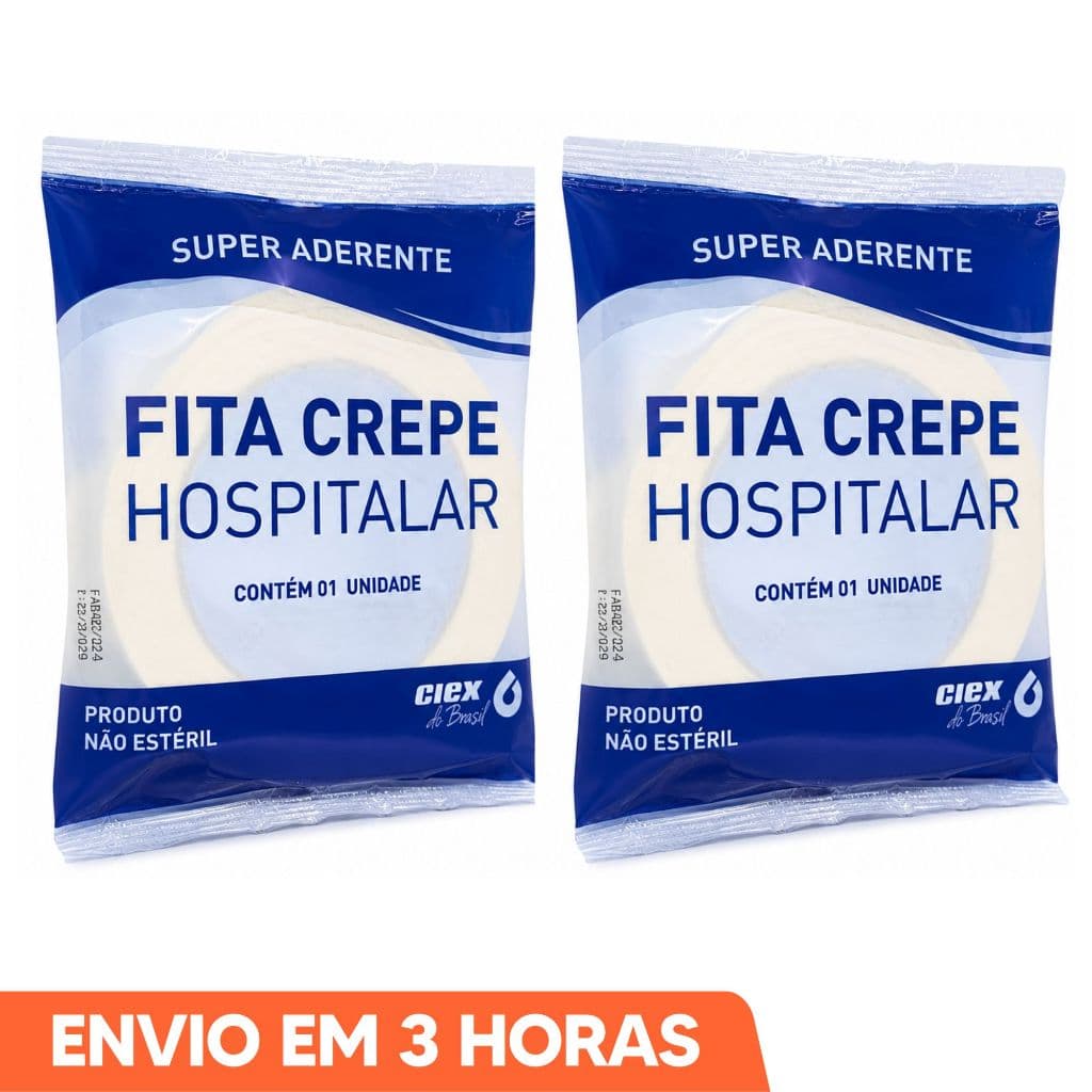 Kit Até 3un Fita Crepe Hospitalar Ciex