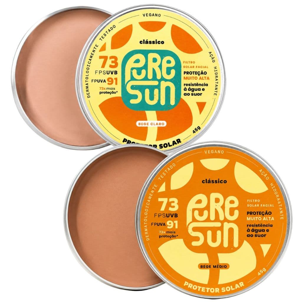 Kit 2 Protetor Solar Puresun Bloqueador Solar Facial FiltroSolar para o Rosto com cor, toque seco Puresun