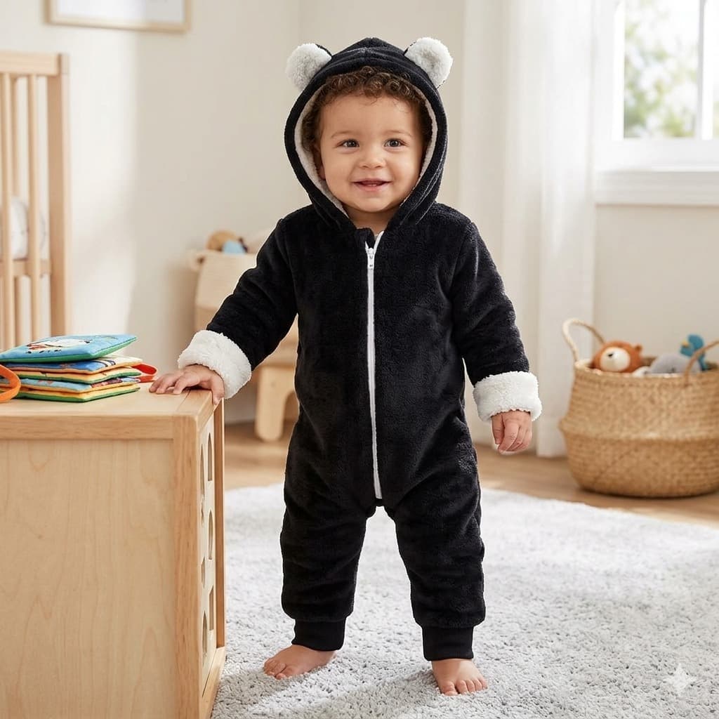 Macacão Bebê Menino Menina Quentinho Carneirinho Teddy Roupa de Bebê Menina