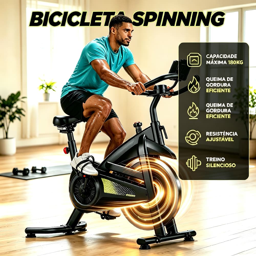 Bicicleta Ergométrica Spinning Inércia Fitness Academia  Alta Perfomance Profissional