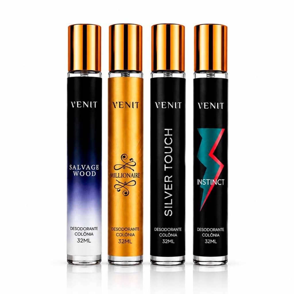 Kit Perfume Masculino Cheiro Importado Amadeirado Oriental Aromático Venit 32ml
