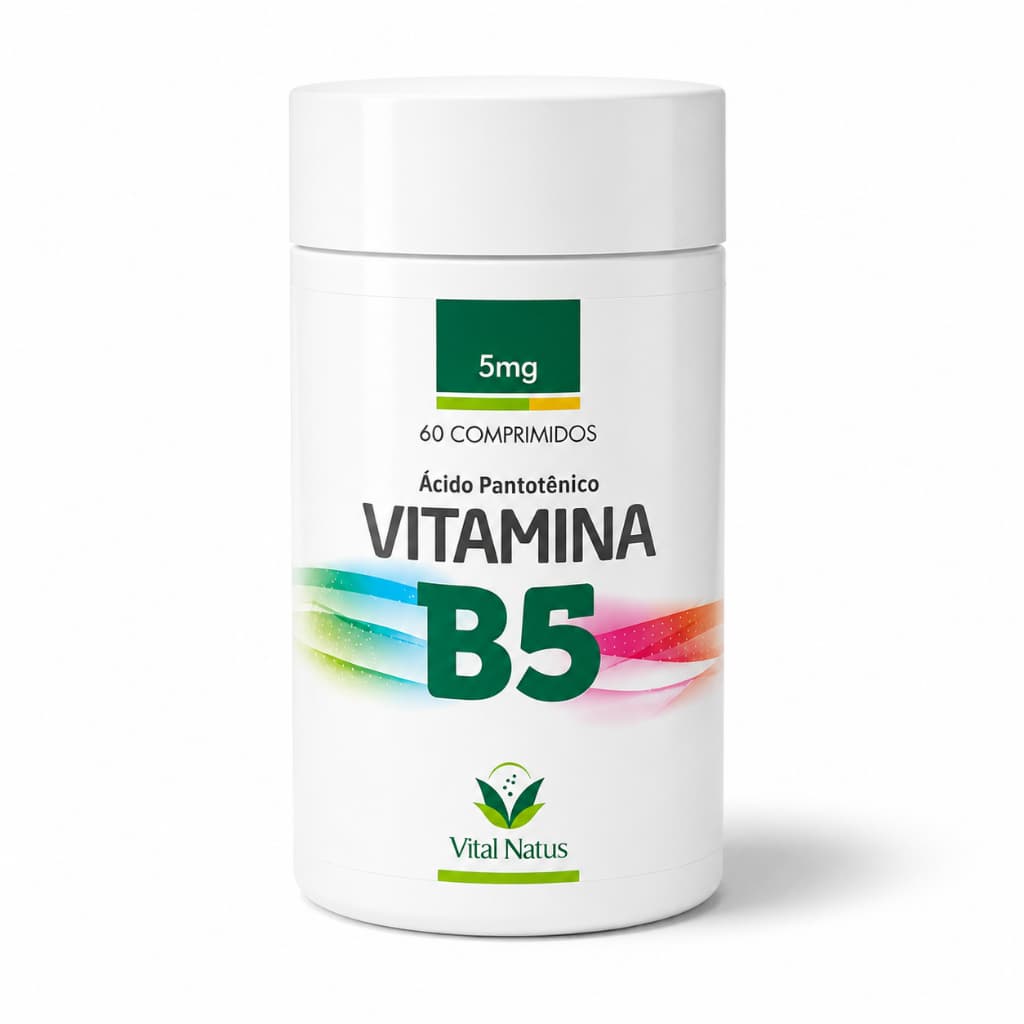 Vitamina B5 Vital Natus 500mg Complexo B 60 Comprimidos Suplemento Diário