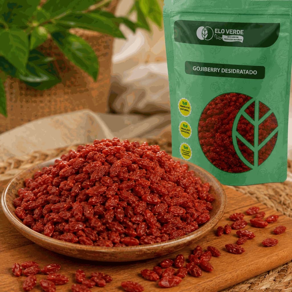 Goji Berry Desidratado Premium | Fruta Seca Rica em Fibras | Snack Natural e Saudável