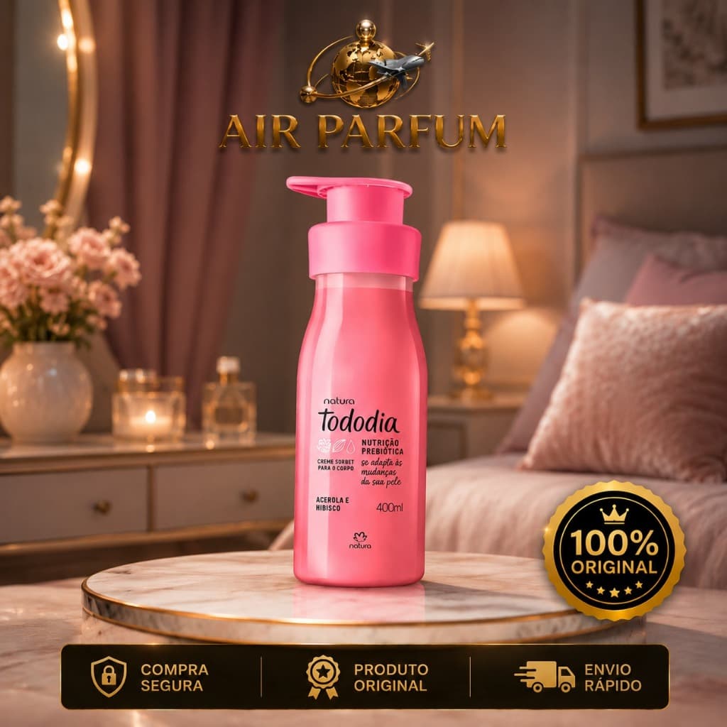 Hidratante Tododia Acerola Hibisco 400ml Creme Corporal Nutritivo Fragrância Original Corpo