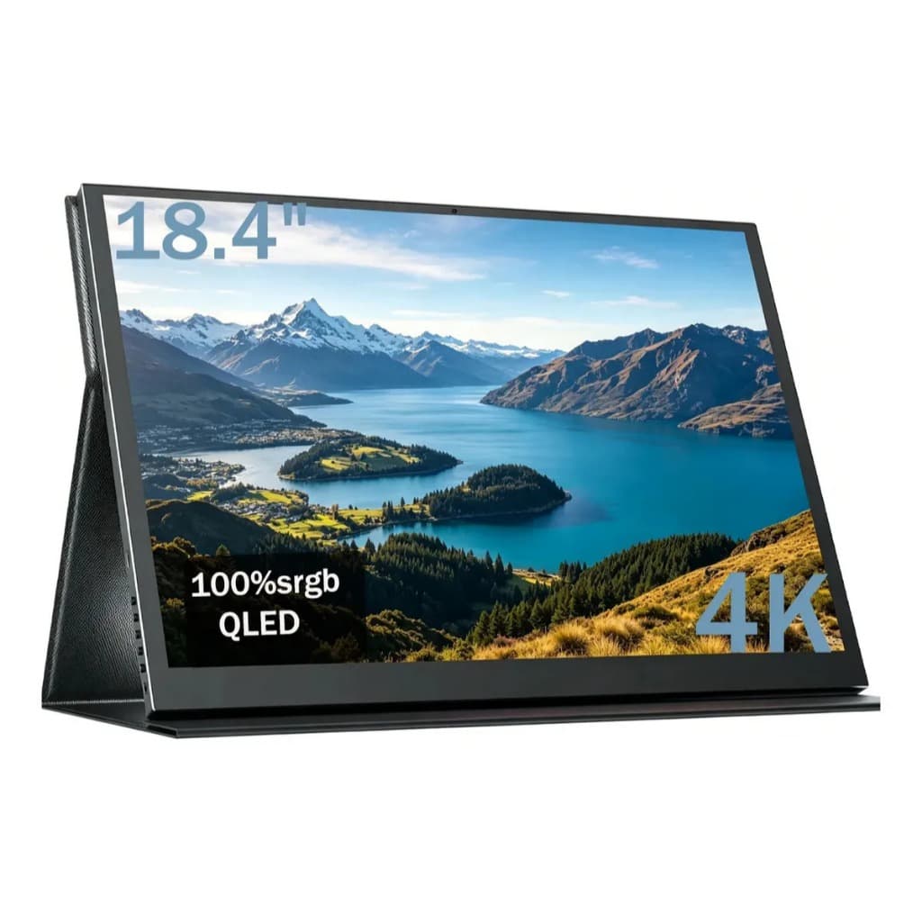 Monitor Gamer Portátil Eviciv 18.4 4k Qled 100%srgb Pc Gamer Tela Hdmi Usb-c Áudio Estéreo