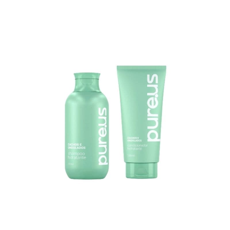 Kit Pure.us Cachos e Ondulados Shampoo + Condicionador Hidratante 100ml