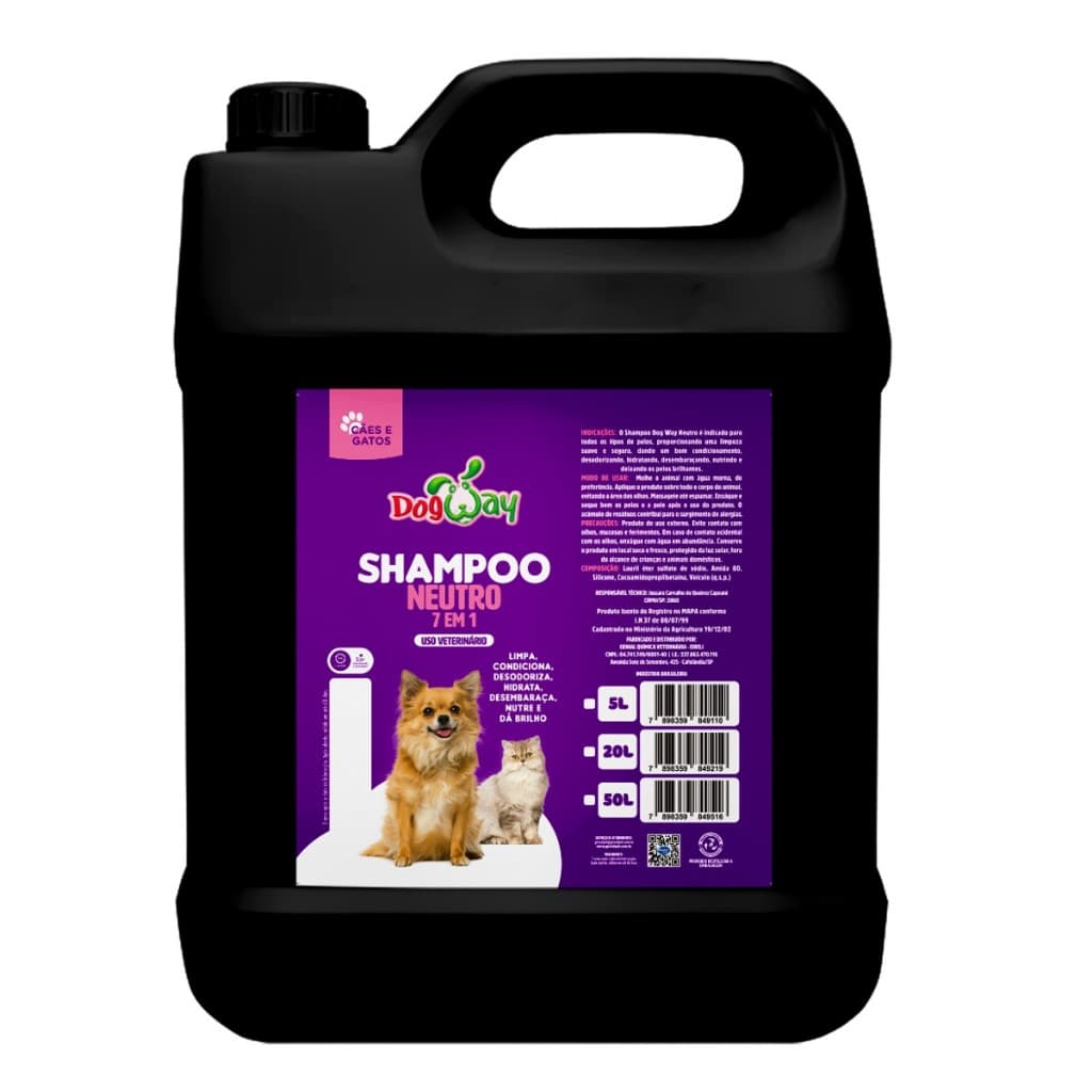 Shampoo Condicionador 5 em 1 Para Cachorro e Gato Pet Shop 5L