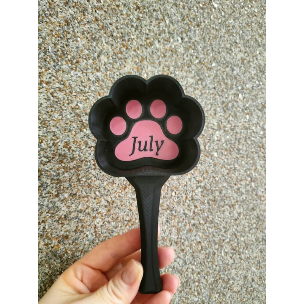 Colher de Ração Personalizada Pegador Dosador Concha Dispenser Pá de ração em formato de pata para gato cachorro pet