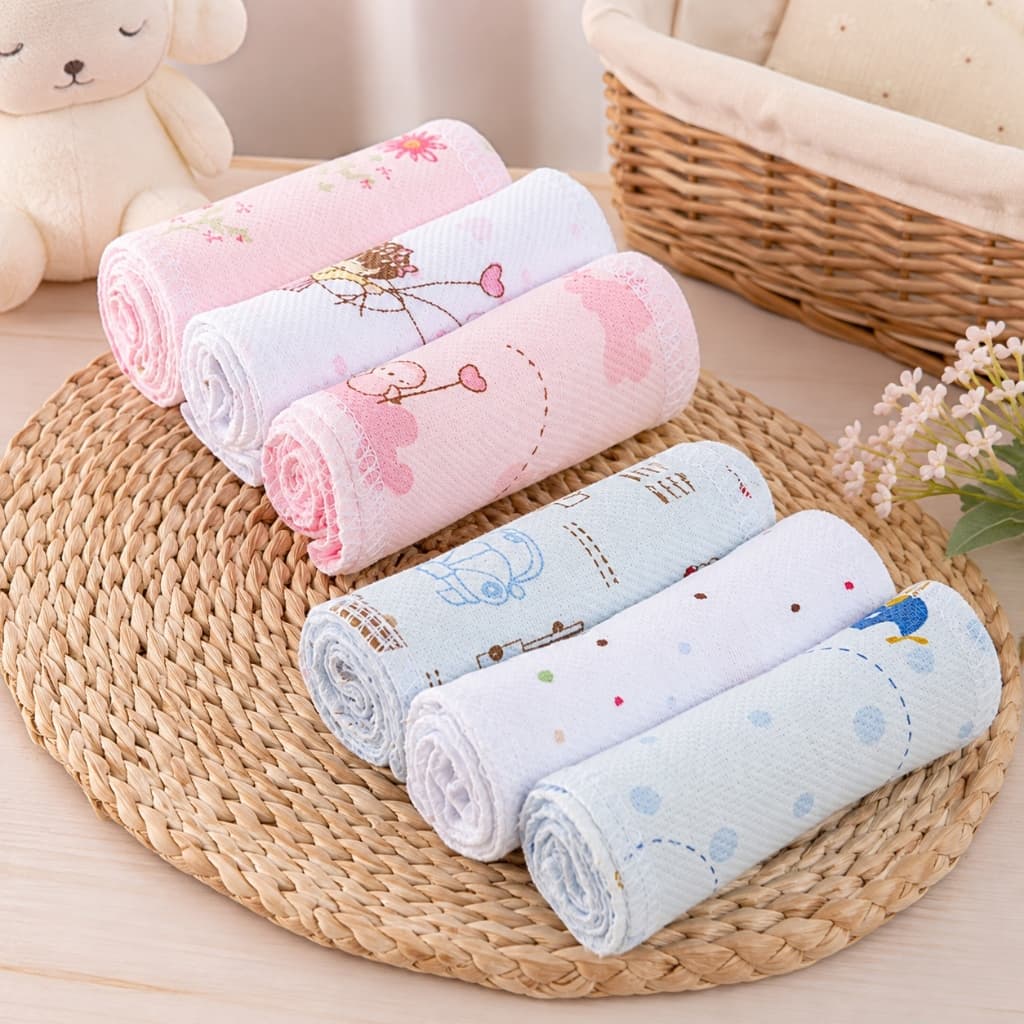 KIT C/3 UN FAIXA UMBILICAL FLANELADA P/ BEBÊ - ESTAMPAS SORTIDAS - PAPI- RECEM NASCIDO- ENXOVAL