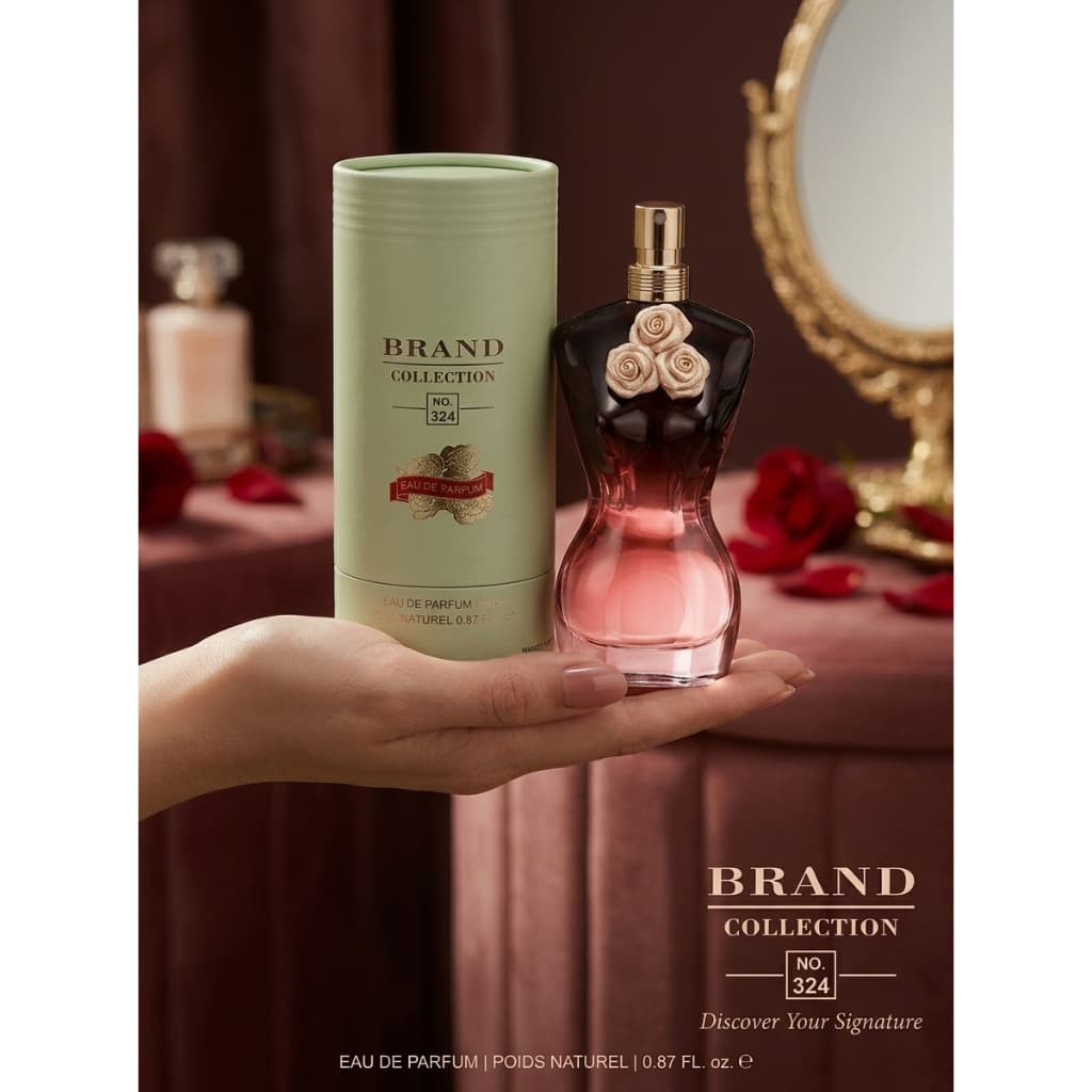 Perfume Feminino Brand Collection Nº 324 Oriental Gourmand Importado 25ml Miniatura - Pera, Jasmim e Baunilha