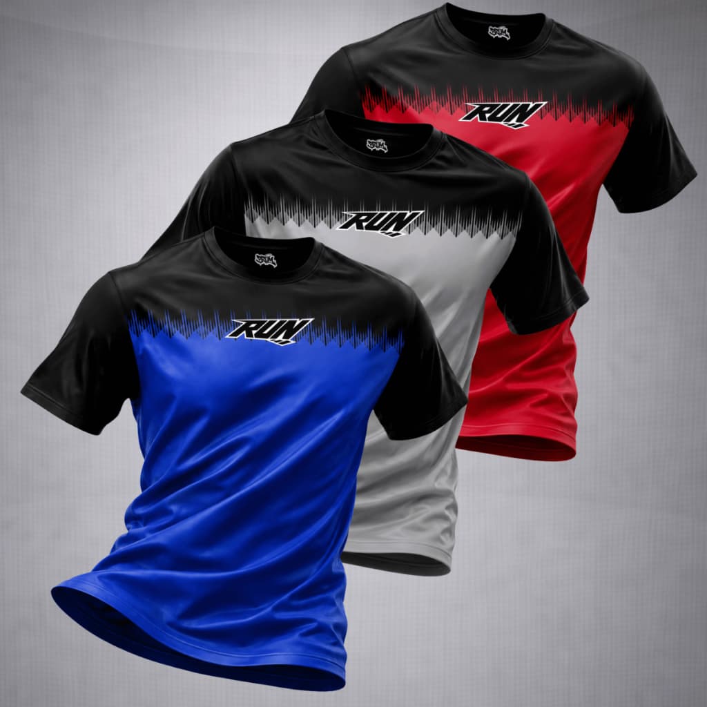 Kit 3 Camiseta Dry Fit Masculina Musculação Gym Esportiva Academia Treino Corrida Oferta