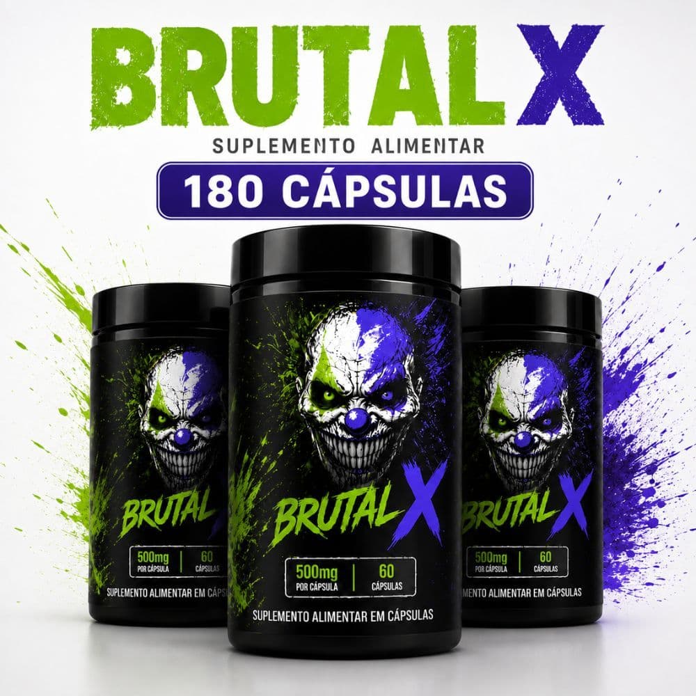 Pré Treino Brutal X Pre-Workout 180 Cápsulas – Suplemento Alimentar - Envio Rápido
