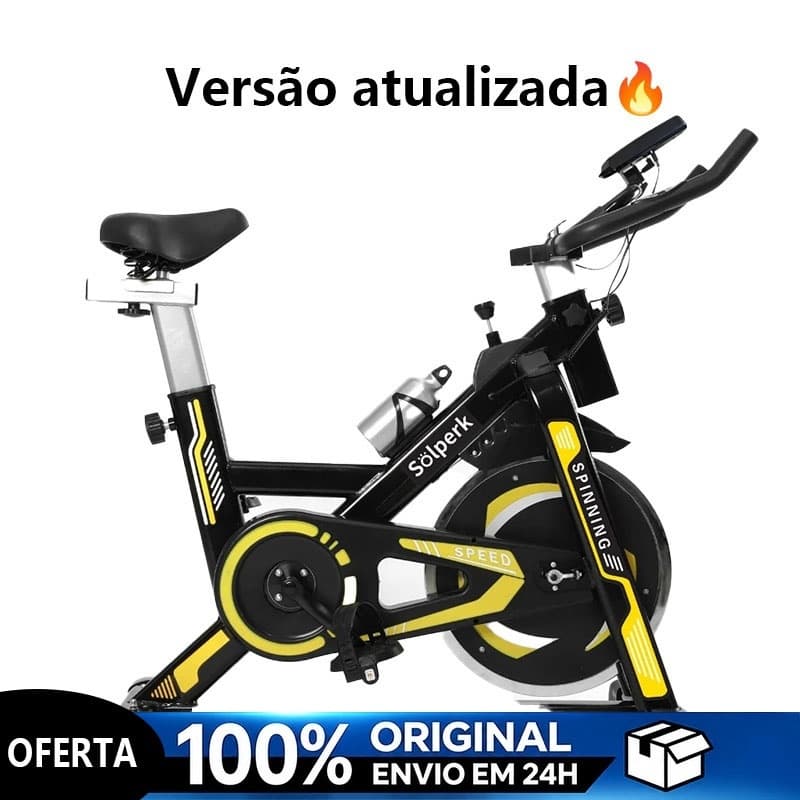 Bike Ergometrica Spinning Indoor Fitness Silenciosa Bicicleta Ergométrica Profissional com Monitor Suporta 120kg Para